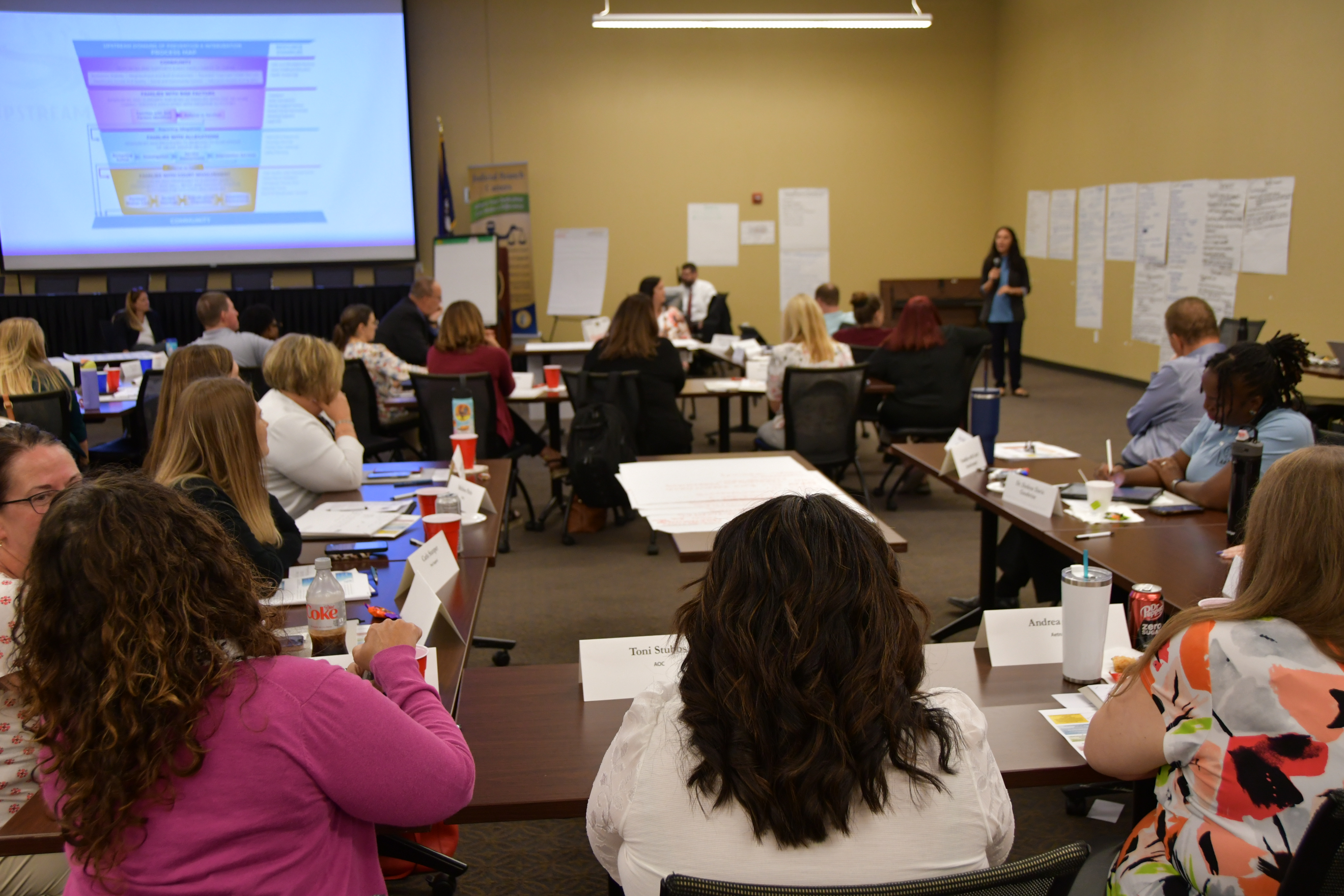 Group listening to a presenter.